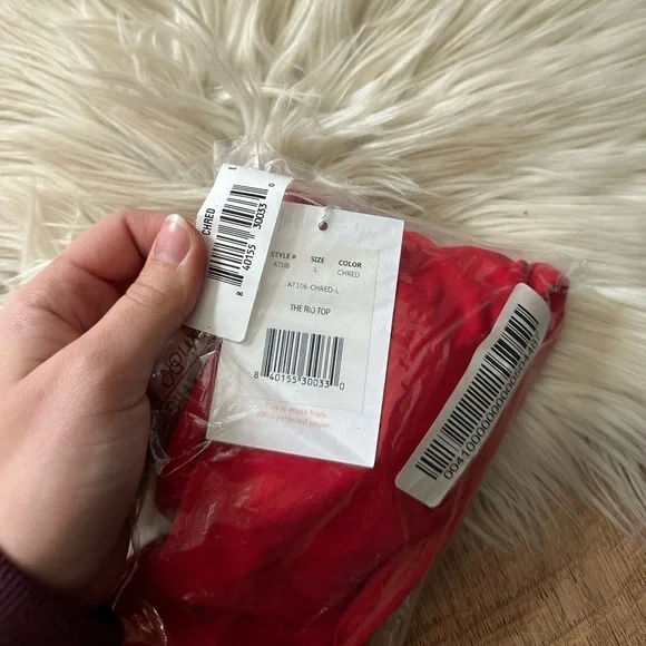 ANDIE The Rio Top In Cherry Red - Picture 4 of 4